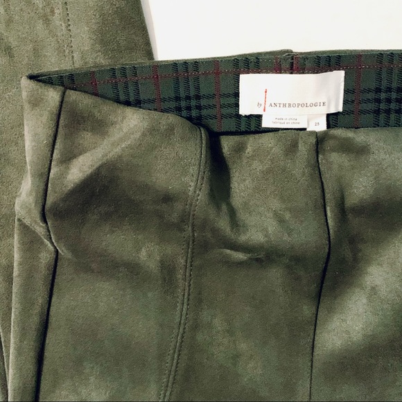 Anthropologie Faux Suede Stretch Legging Zip Ankle 25 - Picture 4 of 8